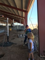Kids at the barn site